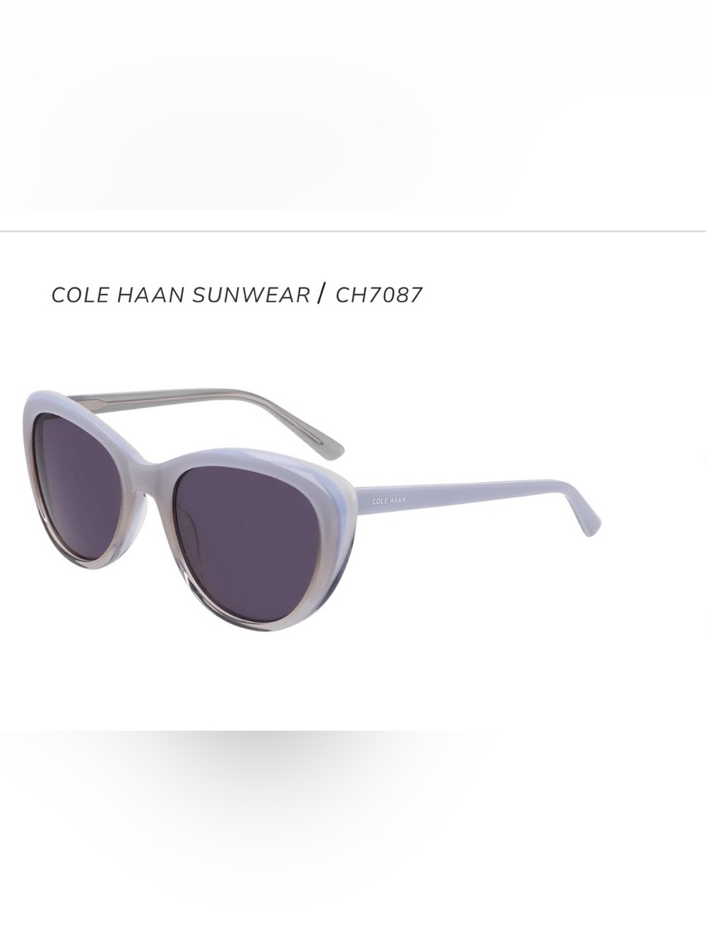 Cole Haan Gray Cat-Eye Sunglasses